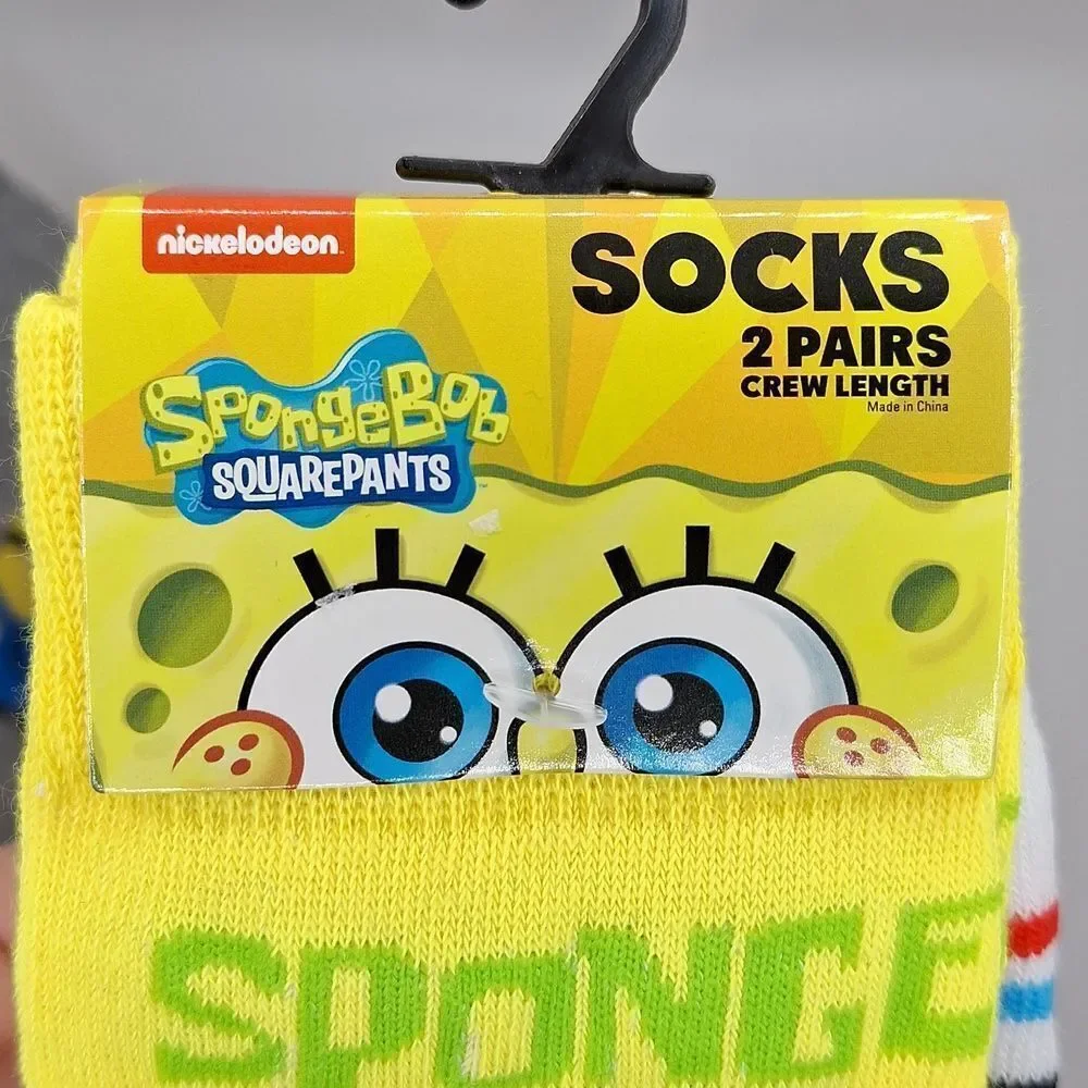 SpongeBob's squarepants and Patrick crew socks